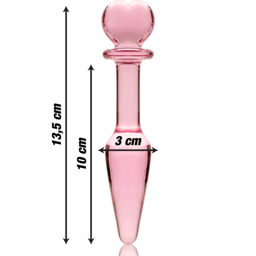 NEBULA SERIES BY IBIZA - PLUG ANAL MODÈLE 7 VERRE BOROSILICATE ROSE 13.5 CM -O- 3 CM3