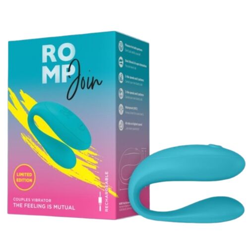 ROMP - JOIN VIBRATEUR TURQUOISE POUR COUPLES4