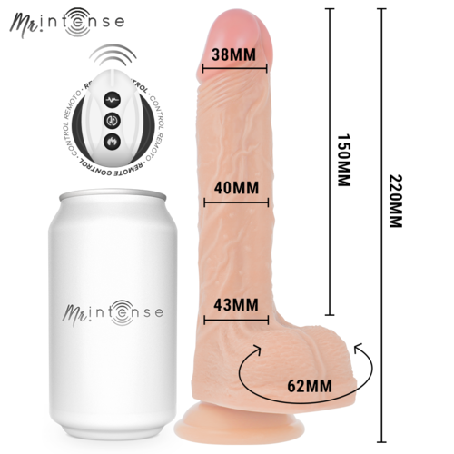 MR INTENSE - BROSNAN RÉALISTE MULTIFONCTIONNEL AVEC VIBRATION, TÉLÉCOMMANDE HAUT-BAS, 22 CM - OU - 4 CM3