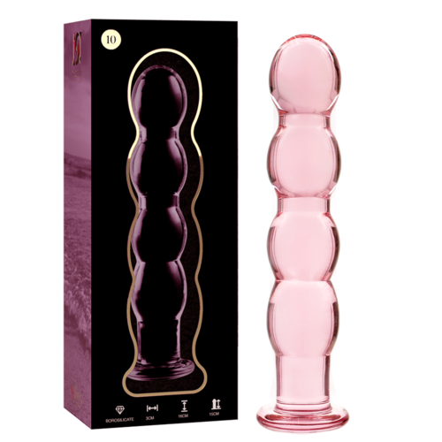 NEBULA SERIES BY IBIZA - MODÈLE 10 GODE EN VERRE BOROSILICATE ROSE 16.5 CM -O- 3.5 CM1