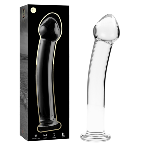 NEBULA SERIES BY IBIZA - MODÈLE 11 GODE EN VERRE BOROSILICATE CLAIR 16 CM -O- 3 CM1