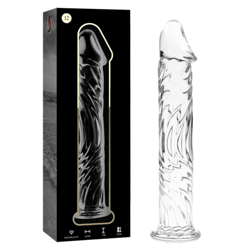 NEBULA SERIES BY IBIZA - MODÈLE 12 GODE EN VERRE BOROSILICATE CLAIR 17 CM -O- 3.5 CM1