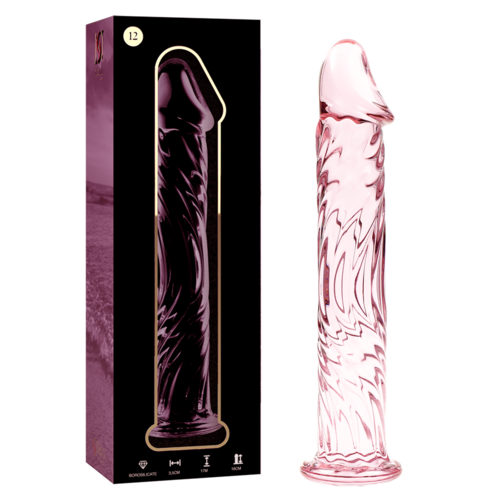 NEBULA SERIES BY IBIZA - MODÈLE 12 GODE EN VERRE BOROSILICATE ROSE 17 CM -O- 3.5 CM1