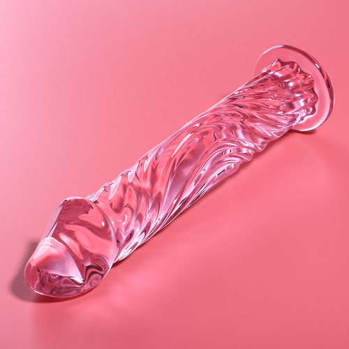 NEBULA SERIES BY IBIZA - MODÈLE 12 GODE EN VERRE BOROSILICATE ROSE 17 CM -O- 3.5 CM2