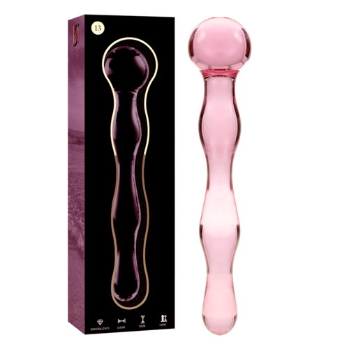 GODE VERRE ROSÉ ONDULÉ 18 CM NEBULA SERIES BY IBIZA – Image 2