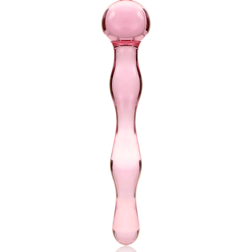 NEBULA SERIES BY IBIZA - MODÈLE 13 GODE EN VERRE BOROSILICATE ROSE 18 CM -O- 3.5 CM4