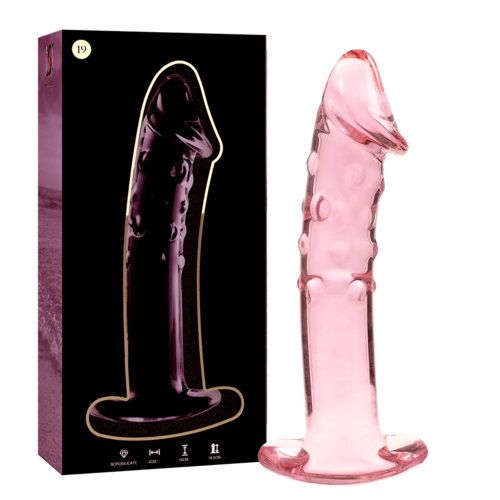 NEBULA SERIES BY IBIZA - MODÈLE 19 GODE EN VERRE BOROSILICATE ROSE 18.5 CM -O- 4 CM1