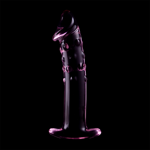 GODE VERRE ROSE TEXTURÉ 18,5 CM NEBULA SERIES – Image 7