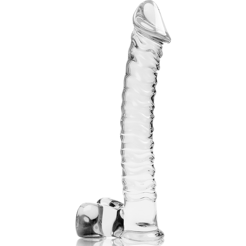 NEBULA SERIES BY IBIZA - MODÈLE 23 GODE EN VERRE BOROSILICATE CLAIR 21.5 CM -O- 4 CM4