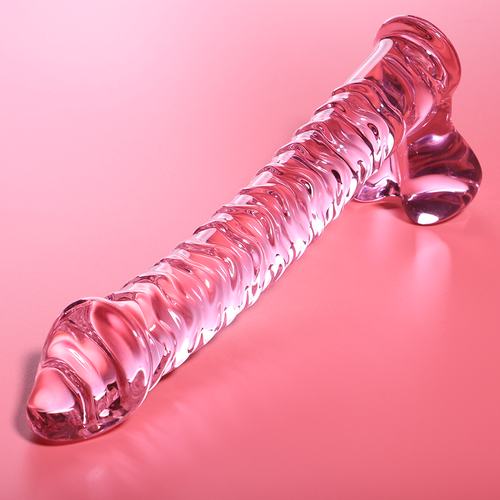 NEBULA SERIES BY IBIZA - MODÈLE 23 GODE EN VERRE BOROSILICATE ROSE 21.5 CM -O- 4 CM2