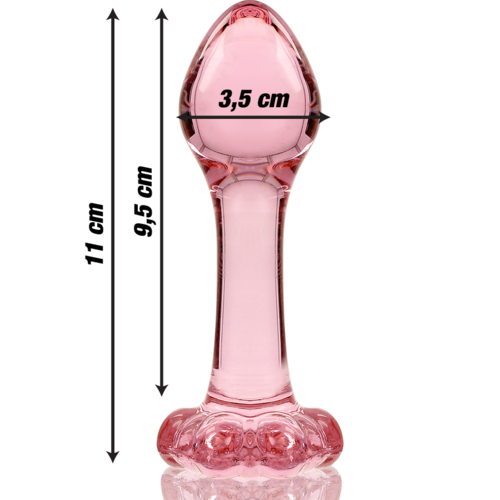 NEBULA SERIES BY IBIZA - PLUG ANAL MODÈLE 2 VERRE BOROSILICATE ROSE 11 CM -O- 3.5 CM3
