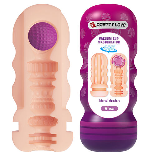 PRETTY LOVE - MASTURBATEUR LISSANT VAGINAL AVEC VENTOUSE ET TEXTURES INTERNES