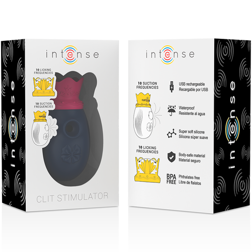 INTENSE - STIMULATEUR DE CLITORIS 10 MODES D'ASPIRATION ET DE LÉCHAGE - BLEU7