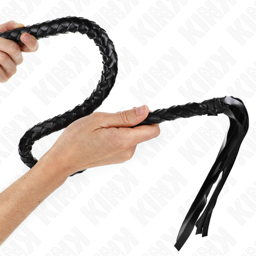 FOUET SERPENT AVEC ANNEAU À MAIN NOIR 65 CM KINK – Image 3