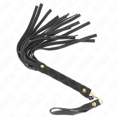 KINK - MINI FOUET DAIM NOIR 30 CM1