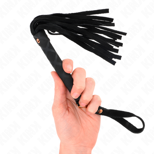 KINK - MINI FOUET DAIM NOIR 30 CM2