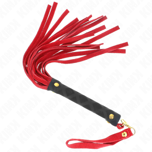 KINK - MINI FOUET DAIM ROUGE 30 CM1