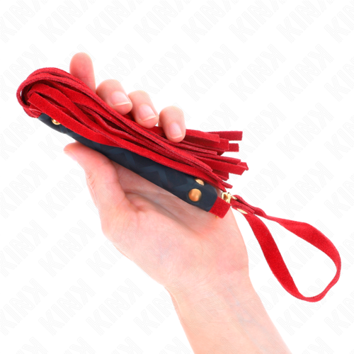 KINK - MINI FOUET DAIM ROUGE 30 CM2