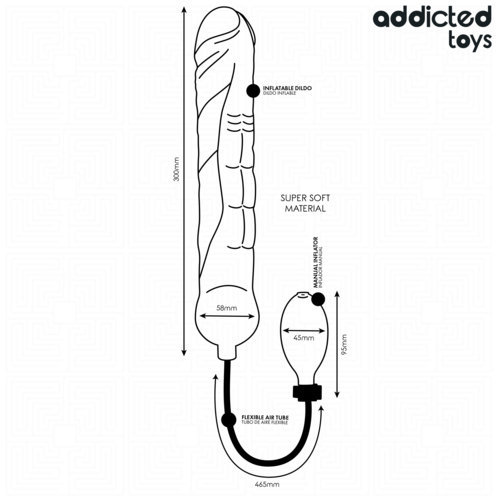 ADDICTED TOYS - GODEMICHET GONFLABLE XL MODÈLE 55