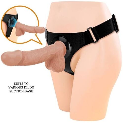 PRETTY LOVE - SLIP HARNAIS HARNAIS UNIVERSEL AVEC GODE JERRY 21,8 CM NATUREL1