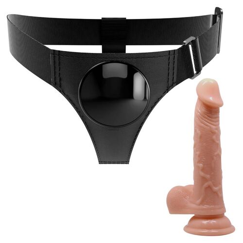 PRETTY LOVE - SLIP HARNAIS HARNAIS UNIVERSEL AVEC GODE KEVIN 19 CM NATUREL2