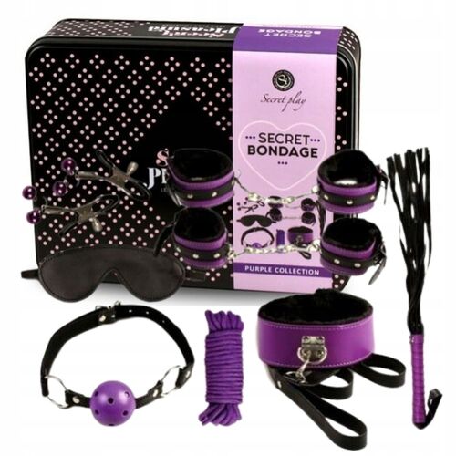 COFFRET BONDAGE VIOLET COMPLET 8 PCS SECRETPLAY – Image 3