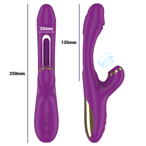 INTENSE - ATENEO VIBRATEUR MULTIFONCTION RECHARGEABLE 7 VIBRATIONS AVEC LANGUE OSCILLANTE ET ASPIRATION VIOLETTE3