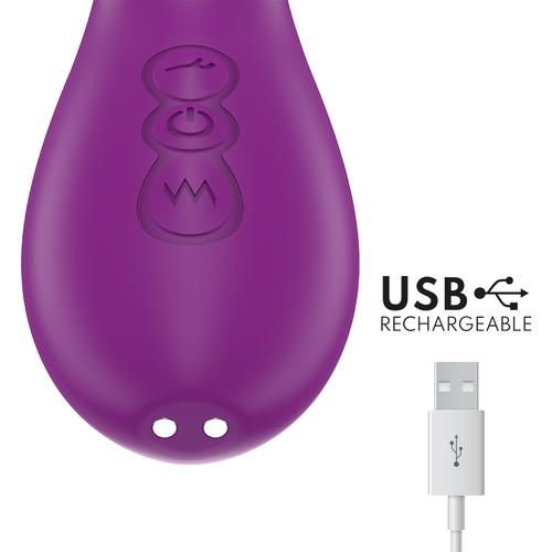 INTENSE - ATENEO VIBRATEUR MULTIFONCTION RECHARGEABLE 7 VIBRATIONS AVEC LANGUE OSCILLANTE ET ASPIRATION VIOLETTE5