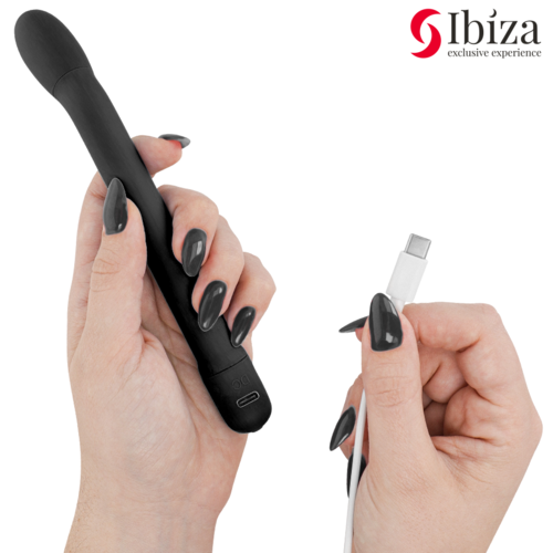 IBIZA - VIBRATEUR POINT G NOIR AVEC VIBRATION1