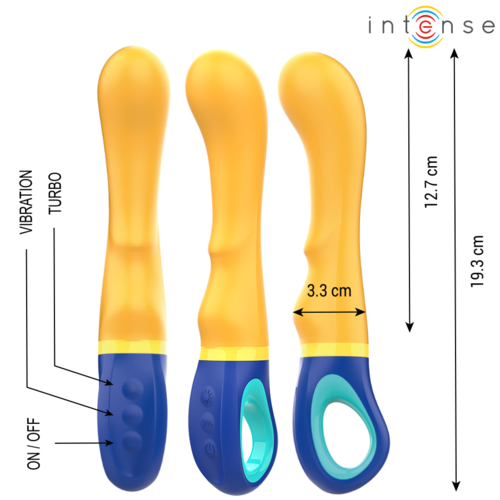 INTENSE - VIBRATEUR POINT G JAUNE SHAGGY1