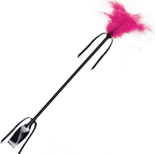 SECRETPLAY - FOUET & FEATHER NOIR ET FUCHSIA1