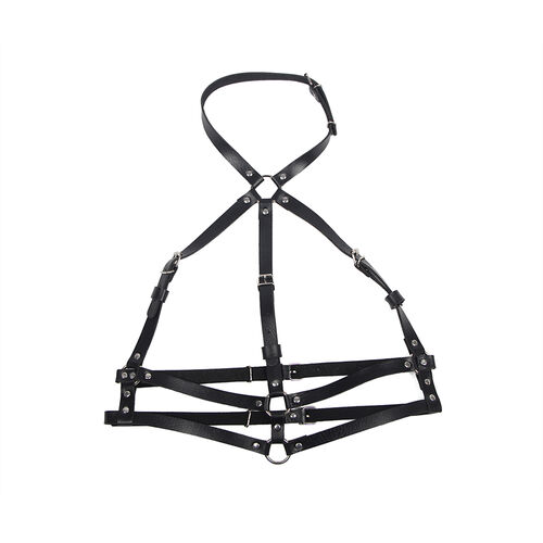 SUBBLIME - HARNAIS POITRINE ANNEAU CUIR NOIR TAILLE UNIQUE3
