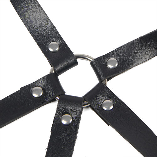 SUBBLIME - HARNAIS POITRINE ANNEAU CUIR NOIR TAILLE UNIQUE5